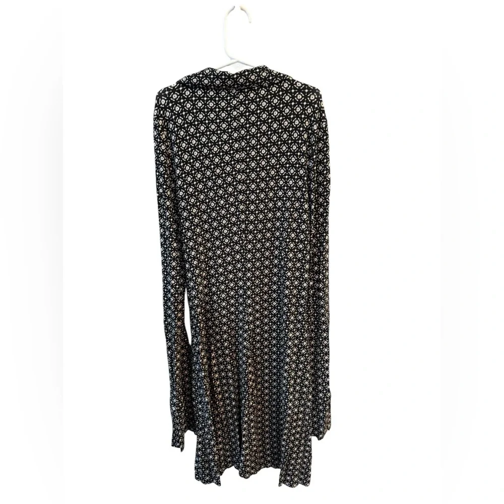 Free People Shayla Black White Retro Ruched Spring Mini Dress M y2k 90s - Picture 8 of 11